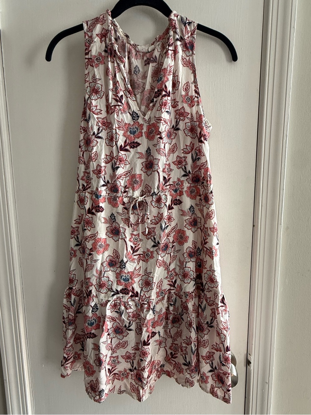 GAP Cream Mini Dress with Dusty Rose Floral Print Size S